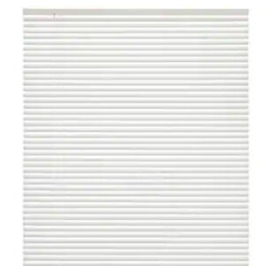 White Cordless Light Filtering 1 in. Slats Vinyl Mini Blind - 27"W x 64"L